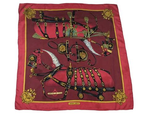 hermes harnais de timon|HERMES Silk Harnais De Timon Scarf 90 Rouge White Parme .